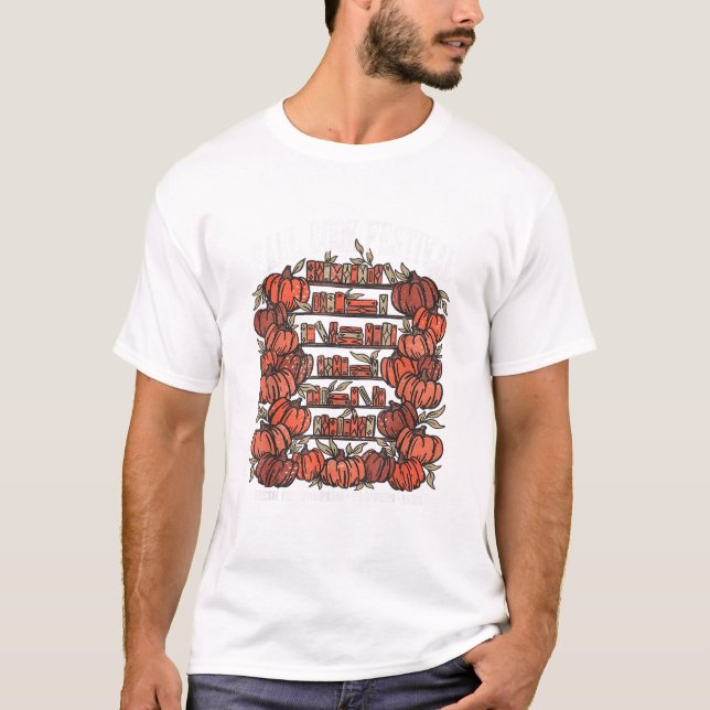 Höstbokfestivalen Rolig Halloween T Shirt (Framsida)