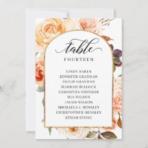 HöstBordsnumret Blommigtens sittplatskort