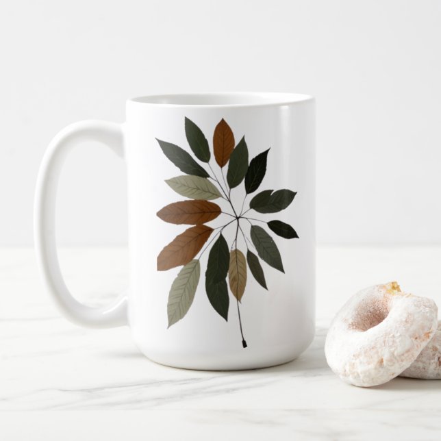 Höstbotanisk bladkonst  kaffemugg (Med munk)