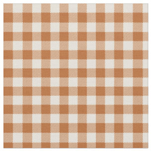 Höstbränd orange gingham-mönster höst-rutigt tyg