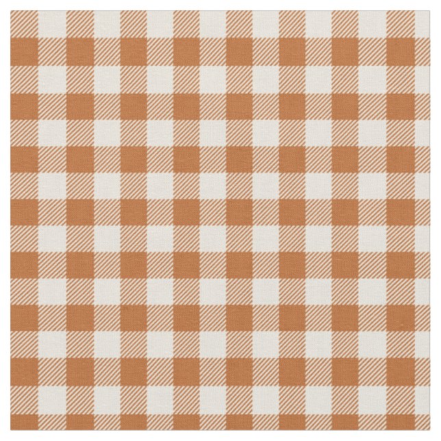 Höstbränd orange gingham-mönster höst-rutigt tyg (Närbild)