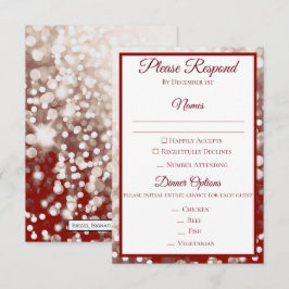 Höstbröllop RSVP - Champagne och rött Inbjudningar