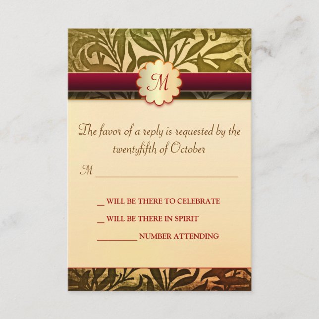 höstbröllop rsvp-kort OSA kort (Framsida)