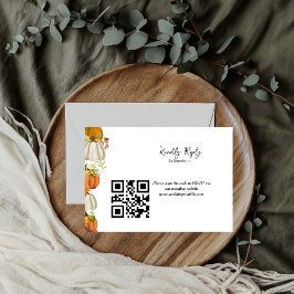 Höstbröllop vänligen RSVP OSA Kort