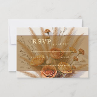 Höstbröllopets värme - RSVP-kort OSA Kort