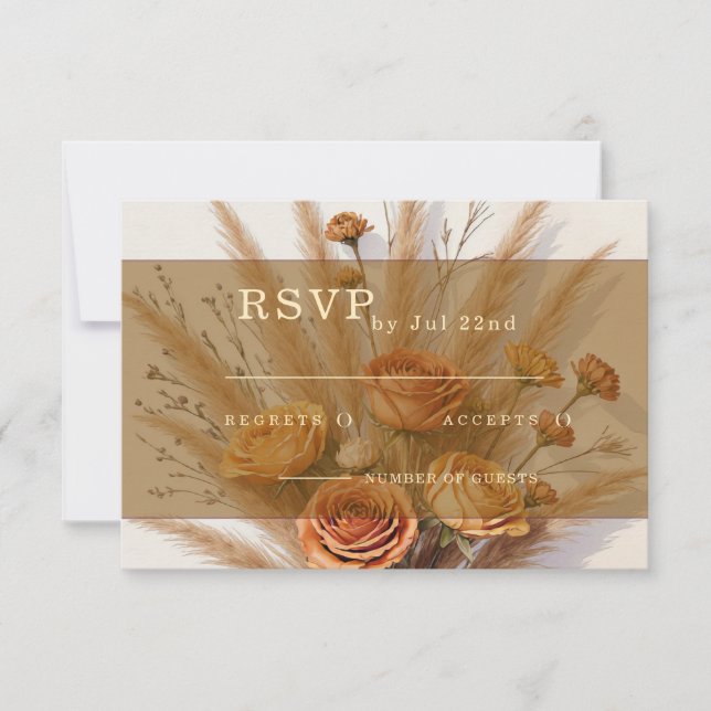 Höstbröllopets värme - RSVP-kort OSA Kort (Framsida)