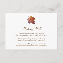 Höstbröllopshjärtans önskebrunn, akvarellblad tilläggskort