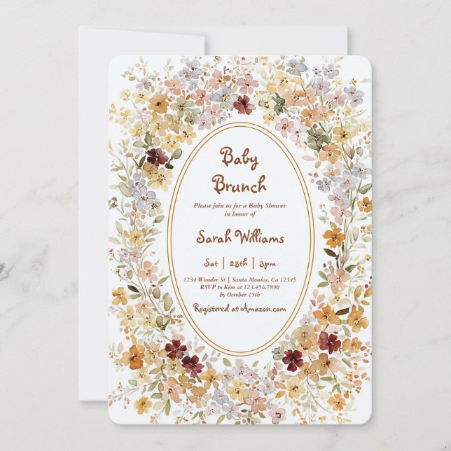 Höstbrunch Baby Shower-inbjudan Inbjudningar (Framsida)