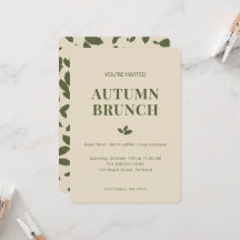 Höstbrunch | Fallande löv Olivgrön