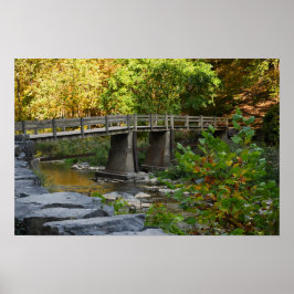 Höstbryggvattenskopplingsfoto Poster