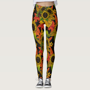 Höstbukett på svart leggings