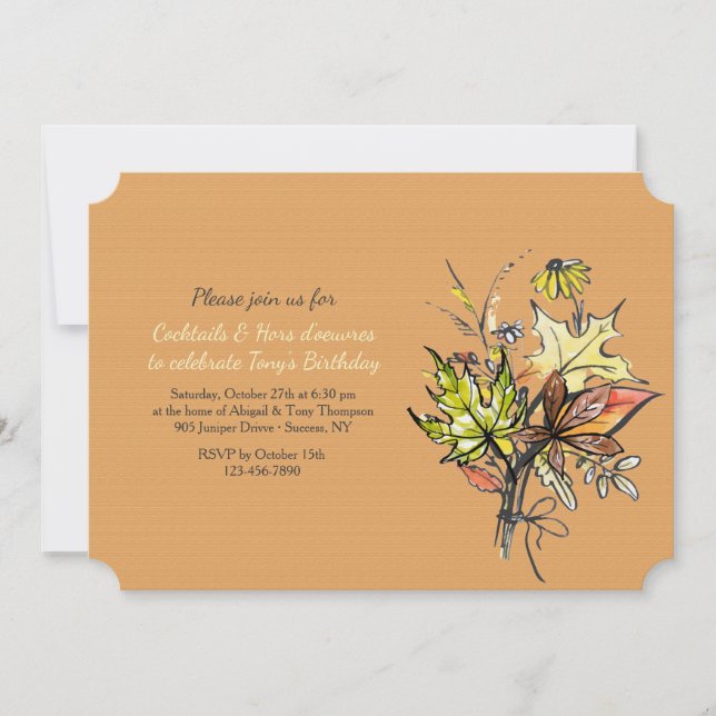 Höstbukett Två Inbjudan (Framsida)