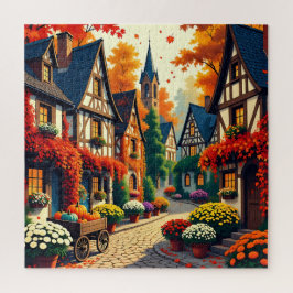 Höstby & blomsterkärra Pussel