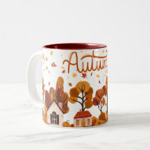 Höstby Mysiga Lövverk Hus Mugg