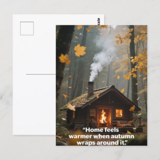 Höstcitat Forest Träd Löv Ways Vykort