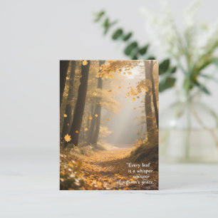 Höstcitat Forest Träd Löv Ways Vykort