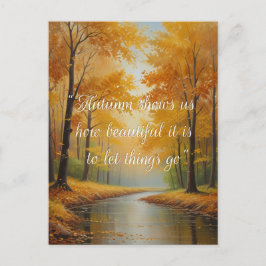 Höstcitat Forest Träd Löv Ways Vykort