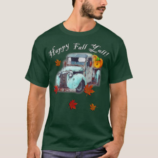 Höstcitatet Lycklig - Fall Y'all Cute Old Lastbil T Shirt