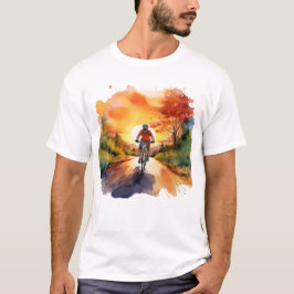 Höstcykling Äventyr - vattenfärgsbike Ride A T Shirt