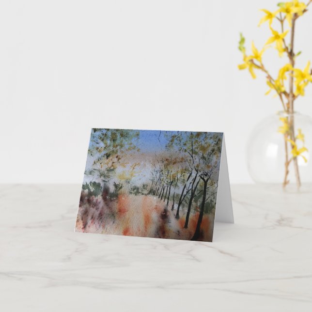 Höstdagar Kort (Gul blomma)