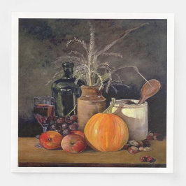 HöstDekorationer på Bord, Pumpkin, Fruit, Drink Pappersservett