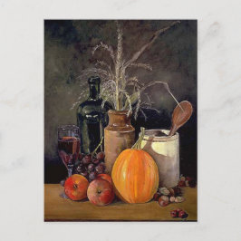 HöstDekorationer på Bord Vykort