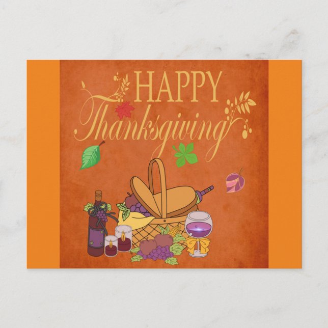 Höstdekorations vykort (Framsida)