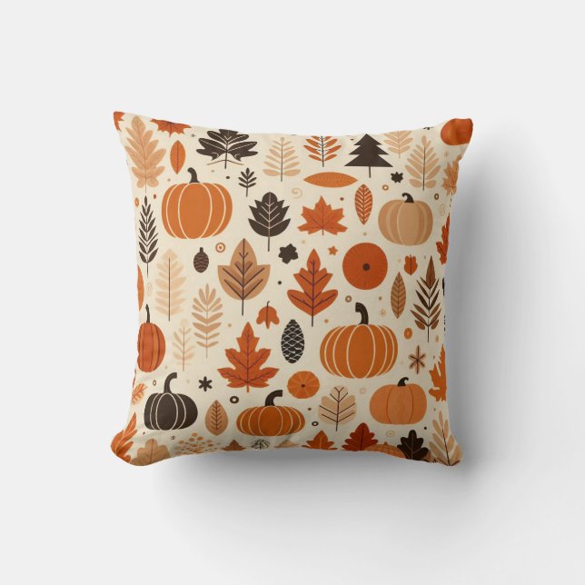 Höstdesignen för fall Season Mönster Kudde (Framsida)