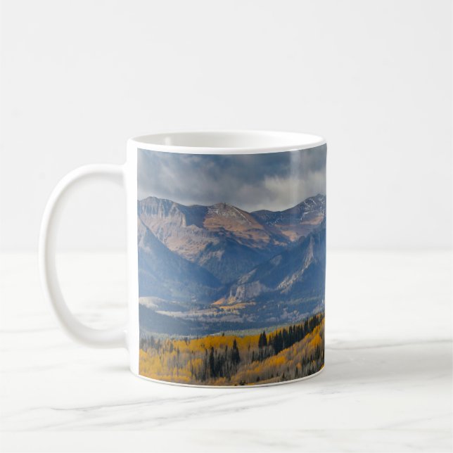 Höstdetaljer på aspgropar kaffemugg (Vänster)