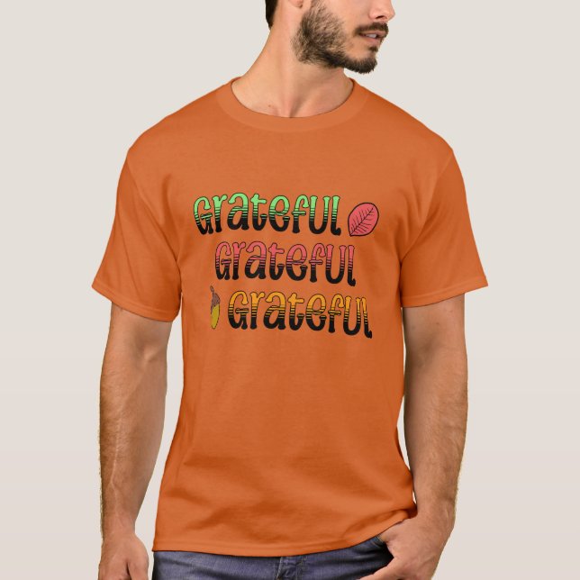 Höstdisk | Tacksam   T Shirt (Framsida)