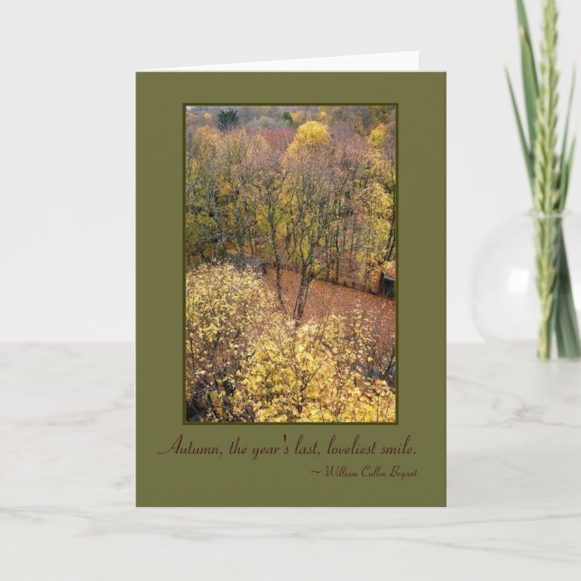 'Höstdrömmar' Offerttabell - tomt gratulationskort Kort (Framsida)