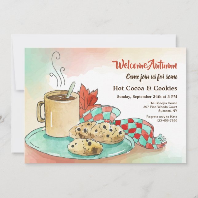 Hösteftermiddaginbjudan Inbjudningar (Framsida)