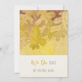 Höstekblad Förnyelse av Löfte 10 år Inbjudningar