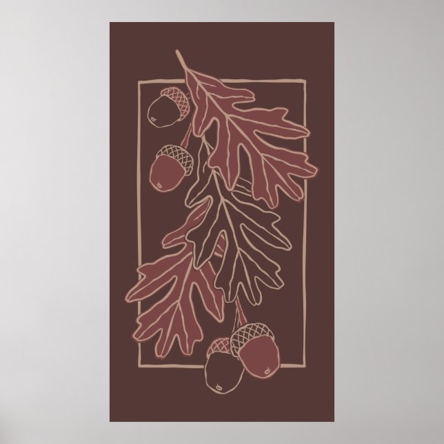 Hösteken löv och mönster poster (Framsidan)