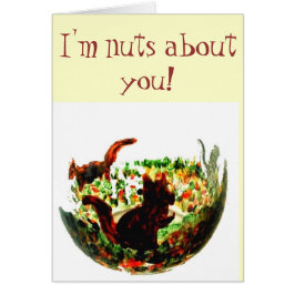 Höstekorrar för matsmältningsdjur hälsningskort