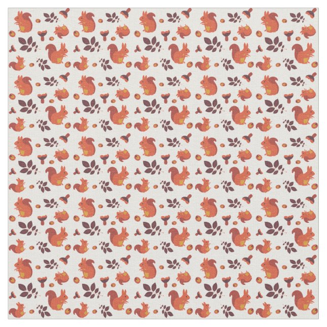 Höstekorre Acorn Cotton Tyg (Närbild)