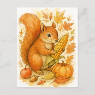 Höstekorre med majs tackkort för Thanksgiving Helg Vykort