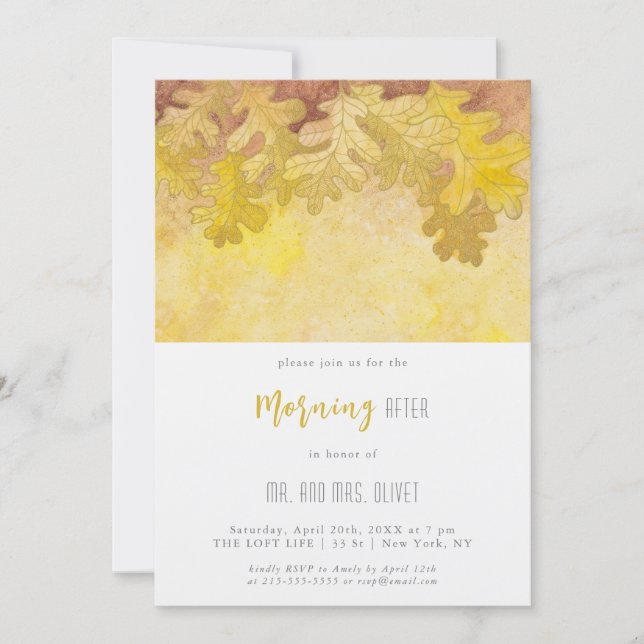 Höstekströn Morgonen Efter  Inbjudningar (Framsida)