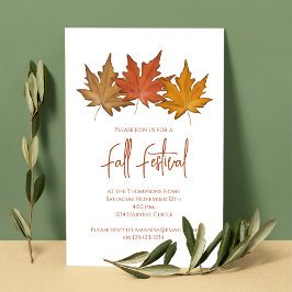 HöstEleganten Foliage Höst löv Minimalist Inbjudningar