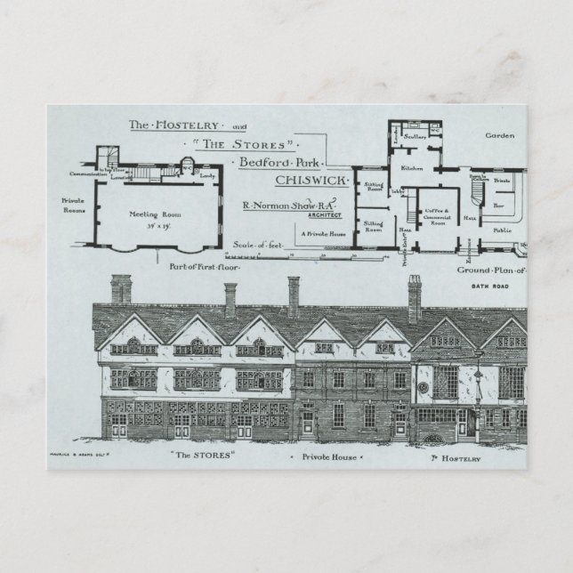 Hostelry och lagren vykort (Framsida)