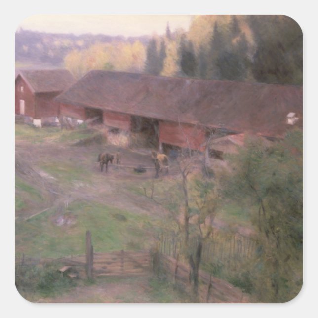 Hösten 1891 fyrkantigt klistermärke (Framsida)
