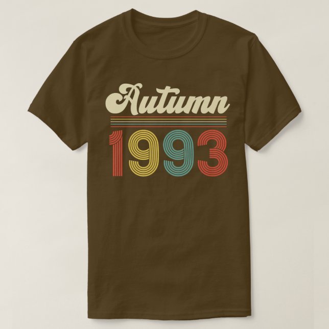 Hösten 199330th Birthday Retro Vintage Personalize T Shirt (Design framsida)