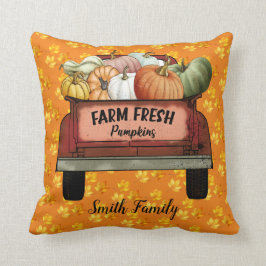 Hösten Anpassa Pumpkin Guld Lövs-bomull 16"X16" Kudde