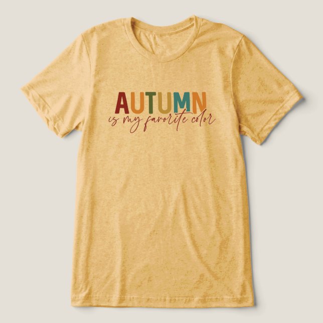 Hösten är min favorit Färg T Shirt (Design Framsida)