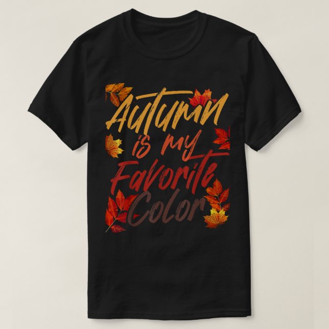 Hösten är min favorit Färg under Vår-högsäsong T Shirt (Design framsida)