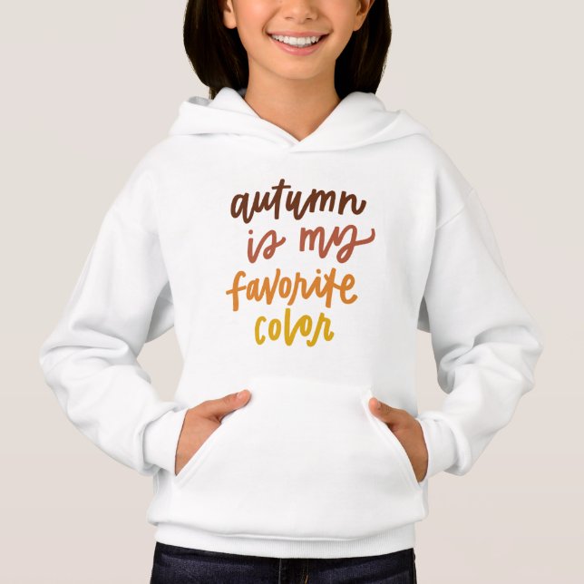 "Hösten är mitt favoritprogram Färg" T Shirt (Framsida)