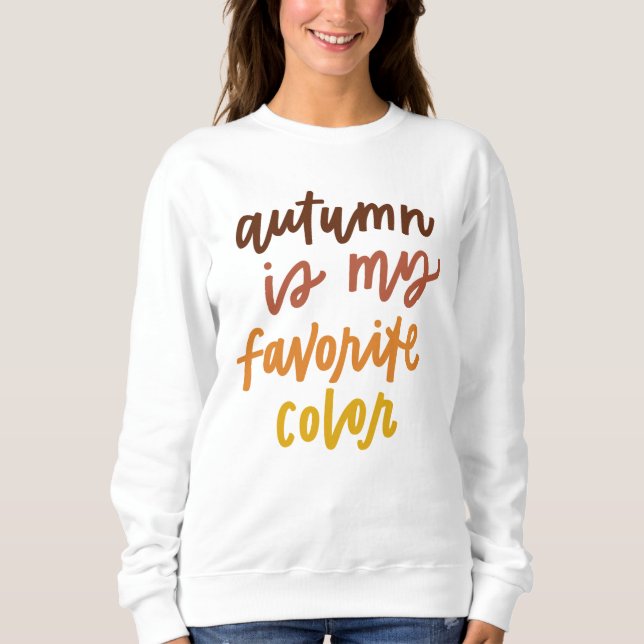 "Hösten är mitt favoritprogram Färg" T Shirt (Framsida)