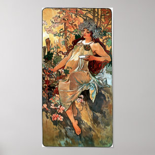 Hösten av Alfons Mucha 1896 Poster