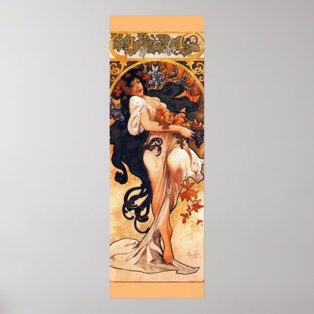 Hösten av Alfons Mucha Poster (Framsidan)