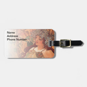Hösten av Alphonse Mucha Bagagebricka